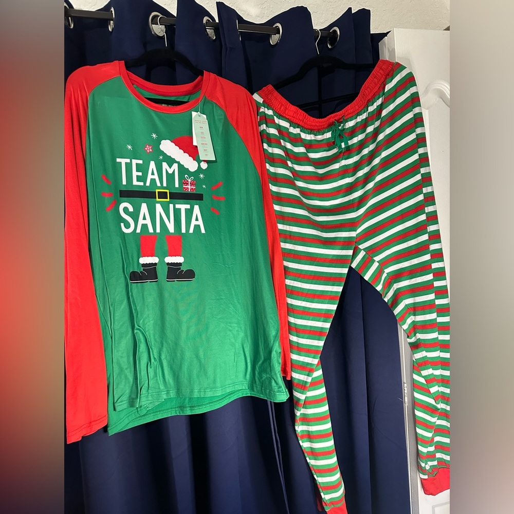 Team Santa Pajamas Big and Tall Men’s